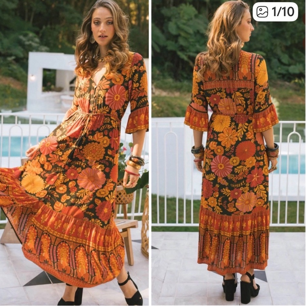 Nine lives Bazaar lady love dress in salsa 
USA 14